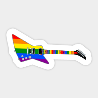 Pride Flag Electric Guitar Sticker